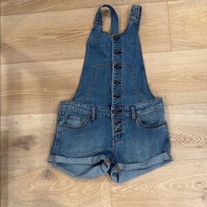 Free People Light Blue Denim Overalls